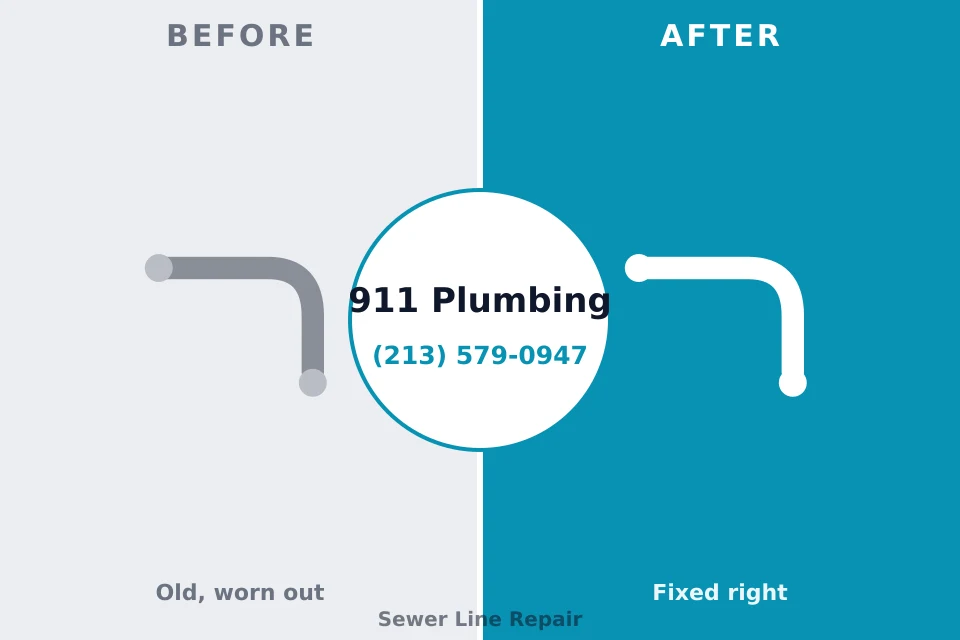 Before and after: plumbing company Redfield, SD
